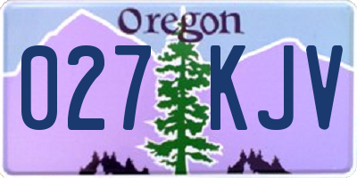 OR license plate 027KJV