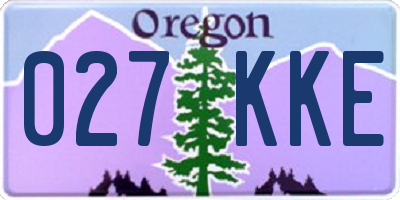 OR license plate 027KKE