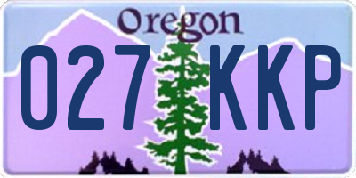 OR license plate 027KKP