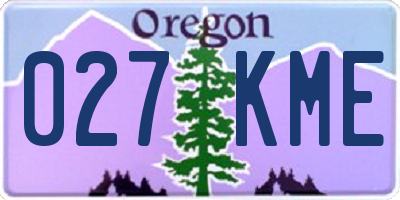 OR license plate 027KME