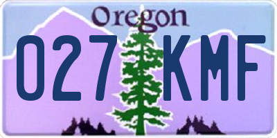 OR license plate 027KMF