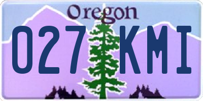 OR license plate 027KMI