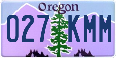 OR license plate 027KMM
