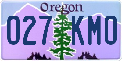OR license plate 027KMO