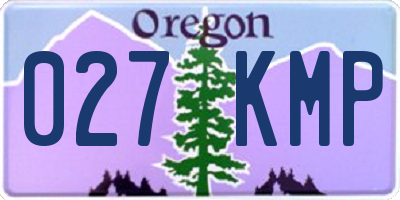 OR license plate 027KMP