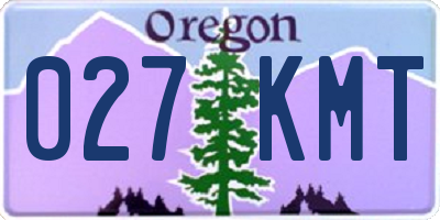 OR license plate 027KMT