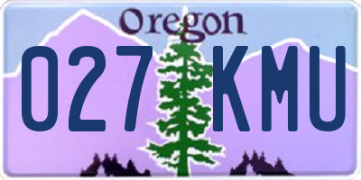 OR license plate 027KMU