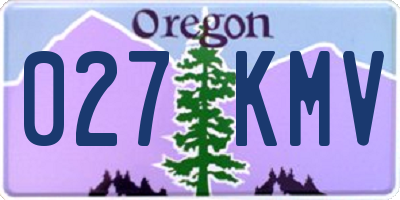 OR license plate 027KMV