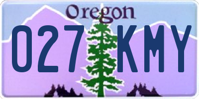 OR license plate 027KMY