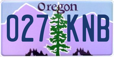 OR license plate 027KNB