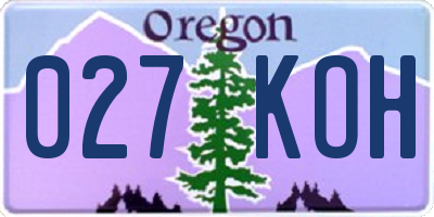 OR license plate 027KOH