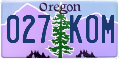 OR license plate 027KOM