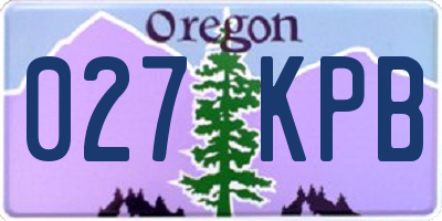 OR license plate 027KPB