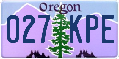 OR license plate 027KPE