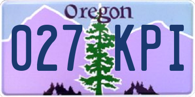 OR license plate 027KPI