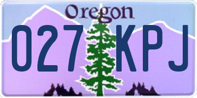 OR license plate 027KPJ