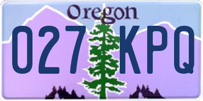 OR license plate 027KPQ