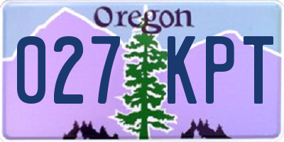 OR license plate 027KPT