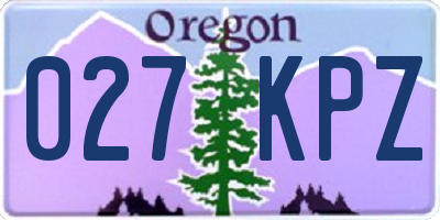 OR license plate 027KPZ