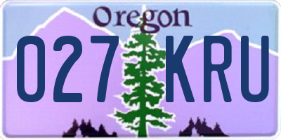 OR license plate 027KRU