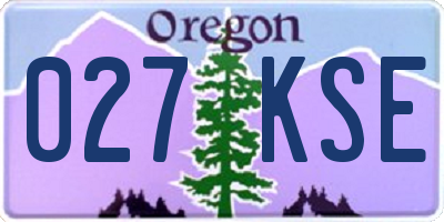 OR license plate 027KSE