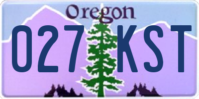 OR license plate 027KST