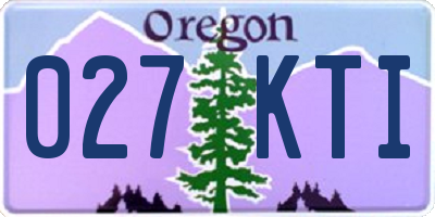 OR license plate 027KTI