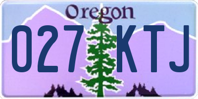 OR license plate 027KTJ