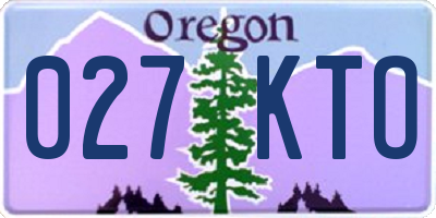 OR license plate 027KTO