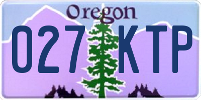 OR license plate 027KTP