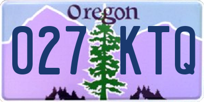OR license plate 027KTQ