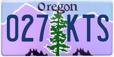 OR license plate 027KTS