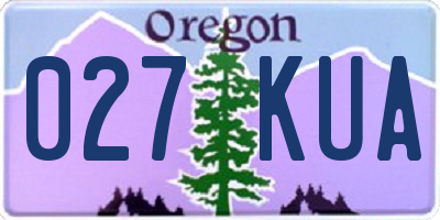 OR license plate 027KUA
