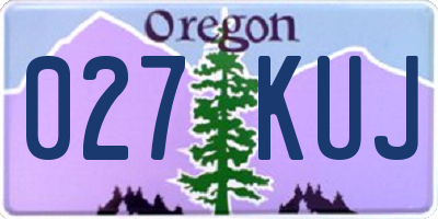 OR license plate 027KUJ