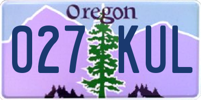 OR license plate 027KUL