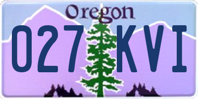 OR license plate 027KVI