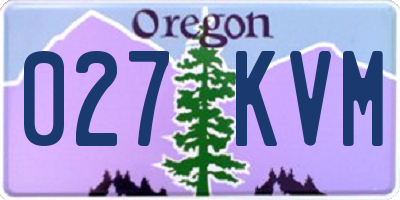 OR license plate 027KVM