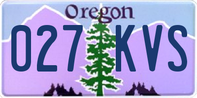 OR license plate 027KVS