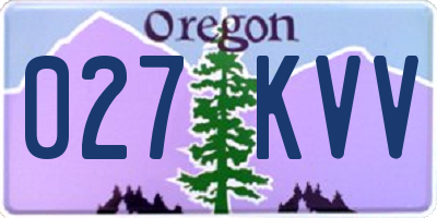 OR license plate 027KVV