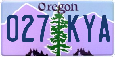 OR license plate 027KYA