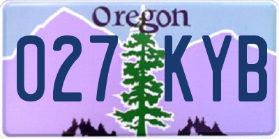 OR license plate 027KYB