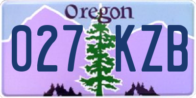 OR license plate 027KZB