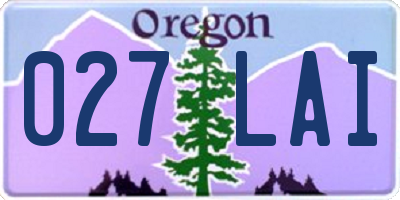 OR license plate 027LAI