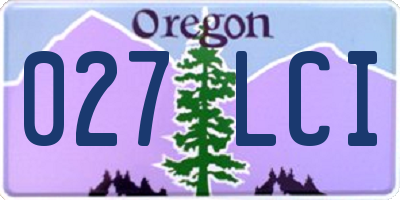 OR license plate 027LCI