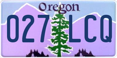 OR license plate 027LCQ
