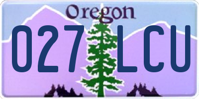 OR license plate 027LCU