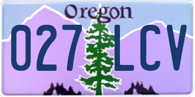 OR license plate 027LCV