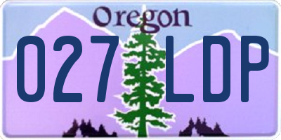 OR license plate 027LDP