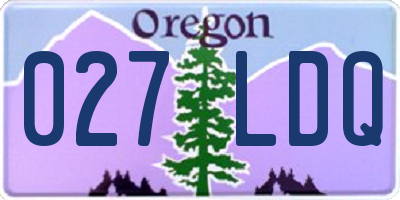 OR license plate 027LDQ