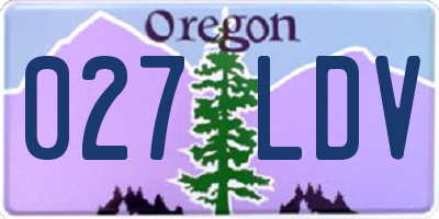 OR license plate 027LDV